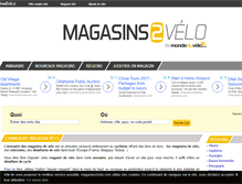 Tablet Screenshot of magasins2velo.com